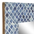 thumbnail image 5 of DecMode 26" x 36" Blue Quatrefoil Bone Inlay Wall Mirror, 5 of 12