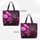 thumbnail image 2 of Easygdp Pink Blossoms Butterfly Bolsa Tote para Mujer, Bolso de Hombro para Trabajo, Playa, Viajes, Compras y Supermercado, 2 of 7