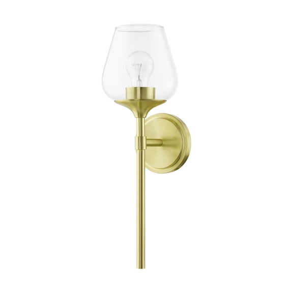 17471-12 Livex Lighting Willow - 1 Light Bath Vanity In Transitional Style-18 Inches Tall and 5.75 Inches Wide-Satin Brass Finish