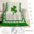 thumbnail image 5 of St. Patrick's Day Blanket Soft Cozy Warm Throw Blanket for Couch, Plush Fuzzy Flannel Fleece Blankets for Sofa, Spring Green Shamrock Leaves Beige Bed Blankets Lightweight Gifts for Women, 50"x60", 5 of 9