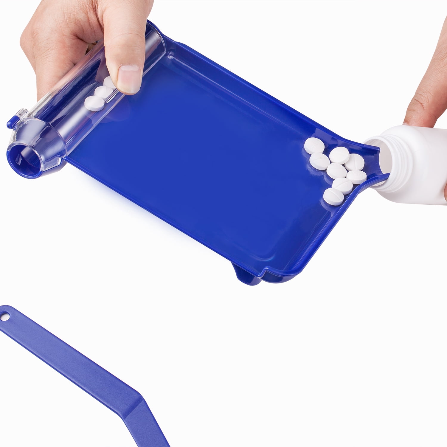 Medarchitect Right-Hand Pill Counting Tray With Spatula – Green, BPA-Free, Sanitary Medication Sorting