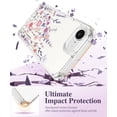 thumbnail image 4 of Funda GVIEWIN para iPhone 16e de 6,1" con protector de pantalla floral, 4 of 7