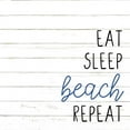thumbnail image 3 of Allen, Kimberly 15x15 Black Modern Framed Museum Art Print Titled - Eat Sleep Beach, 3 of 5