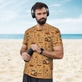 thumbnail image 4 of Wukai Brown Mushrooms Print Men's Short-Sleeved Mesh T-Shirt,Quick-Dry Short Sleeve Workout T-Shirt-4X-Large, 4 of 8