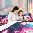 thumbnail image 5 of Manfei Kawaii Axolotl 7-Piece King Bedding,Watercolor Ocean Animal King Bed in a Bag,Reversible, 5 of 7
