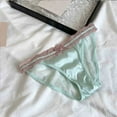 thumbnail image 3 of uvwlwu Underwear Women Pack French Hot Girl Satin Low Waist Lace Bow Alluring Pustful Underpants Panties(Size:One Size), 3 of 3