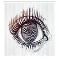 thumbnail image 2 of Ambesonne Eyeball Shower Curtain, Outer Space Vortex Pupil, 69"Wx70"L, Mauve Taupe Dark Purple, 2 of 4
