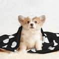 thumbnail image 4 of Pofeuu Black and White Polka Dot Print Puppy Blanket,Dog Blankets,Pet Blanket Cozy Cat Blankets for Indoor Cats, Fuzzy Pet Blanket for Kitten Doggy Dog Blankets-Large, 4 of 8