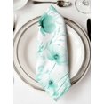 thumbnail image 2 of Cloth Napkins Set of 4 - 20x20 Inches, Teal Spring Floral Washable Reusable Table Napkins, Summer Botanical Watercolor Vintage Soft & Absortbent Dining Napkin for Party Wedding Hotel Restaurant, 2 of 8