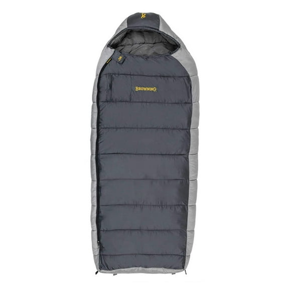 Browning Camping McKinley -30 Degrees Sleeping Bag, Charcoal/Gray