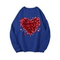 thumbnail image 4 of GaThRRgYP Womens Trendy Hoodie for A Casual Look,Women's Winter Day Fashion Printed Round Neck Long Sleeved Hoodie without Hat Blue M, 4 of 8