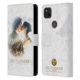 thumbnail image 1 of Head Case Designs Officially Licensed Outlander Portraits Claire & Jamie Kiss Leather Book Wallet Case Cover Compatible with Google Pixel 4a, 1 of 6