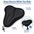 thumbnail image 5 of Gel Bike Seat Cushion Cover - Extra Soft & Breathable Exercise Bicycle Seat Pad with Wide Foam Padding for Men & Women - Fits Cruiser, Stationary & Road Bikes, 5 of 7