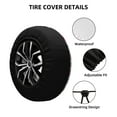 thumbnail image 2 of Naloa Peonies And Roses PVC Leather Spare Tire Wheel Cover for Car Truck SUV Camper Trailer Universal Fit many size14 inch, 2 of 6