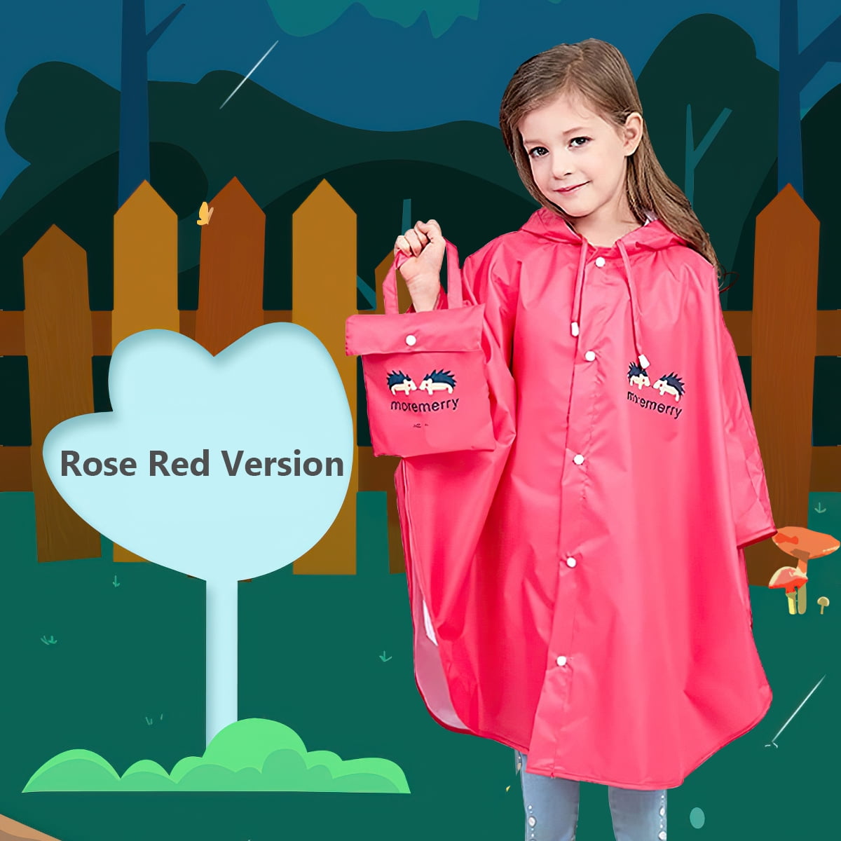 Private Jungle Kids Cartoon Raincoat Children's Schoolbag Waterproof Rain Jacket Coat Boys and Girls Raincoat Poncho Cape,Rose Red XXL Private Jungle Kids Cartoon Raincoat Children's Schoolbag Waterproof Rain Jacket Coat Boys and Girls Raincoat Poncho Cape,Rose Red XXL