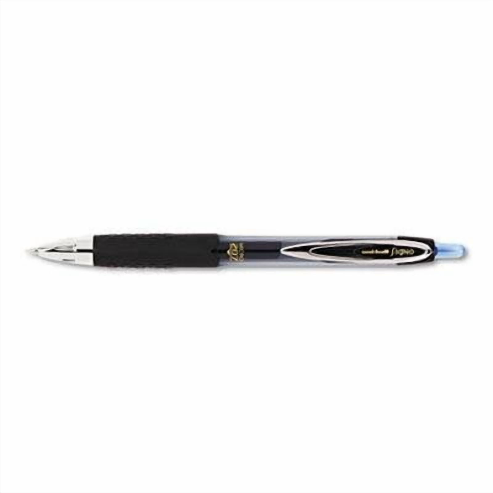 uni-ball Signo Gel 207 Roller Ball Retractable Gel Pen, Blue Ink, Micro Fine, 12/Pack, Case of 2 Packs