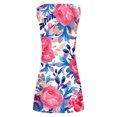 thumbnail image 5 of RXIRUCGD Robes Décontractées pour Femmes Mode Féminine Sexy Vintage Col Rond Sans Manches Imprimé Robes Rondes Mode Féminine 2023 Robe Bleue Femmes, 5 of 5