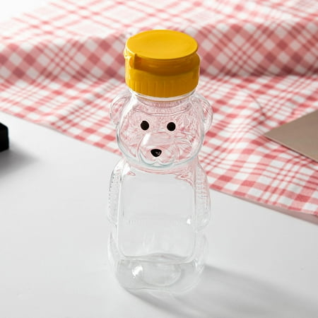 

Little Bear Plastic Water Bottle Cute Students Children Transparent Straw Cup