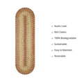 thumbnail image 5 of Homespice Harvest Premium Jute Braided Stair Tread 8" x 28" (Set of 13) Oval Beige, Tan Reversible, Natural Jute Yarn Rustic, Country, Primitive, Farmhouse Style, 5 of 9