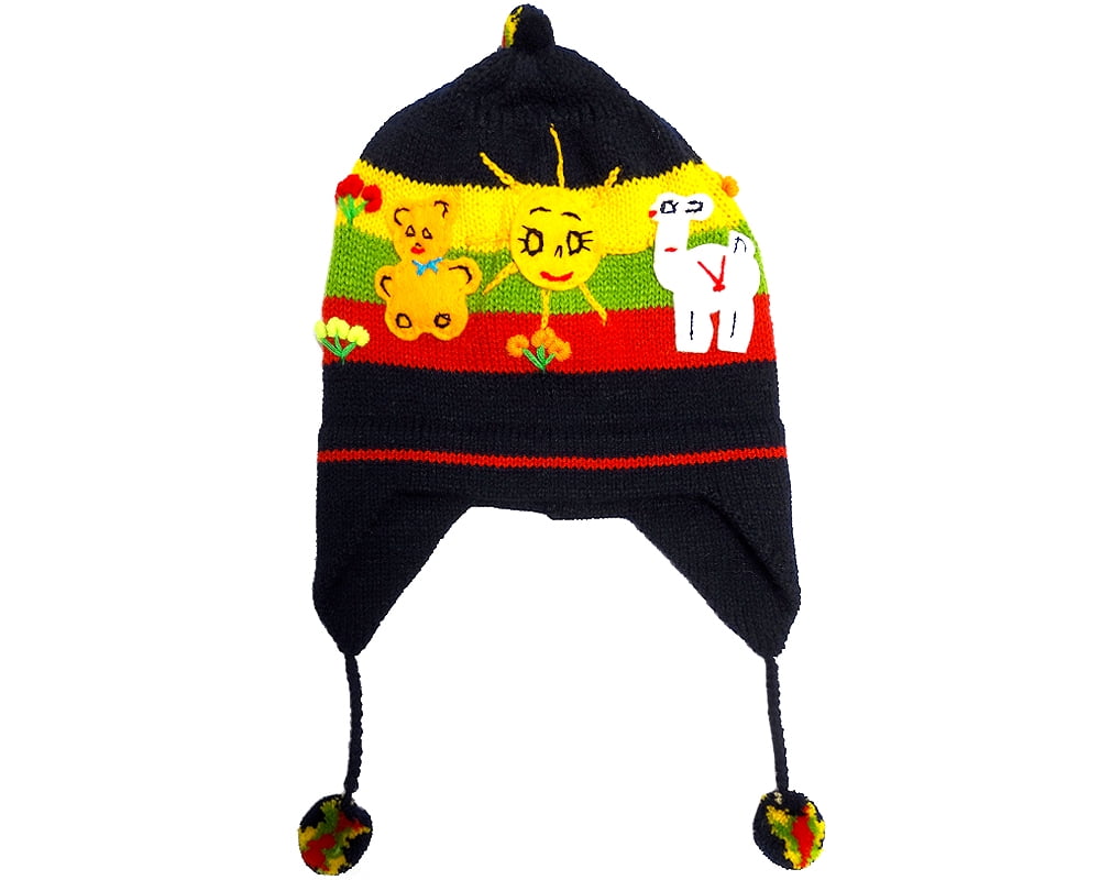 Knit Winter Hat Beanie Ear Flap Unisex MultiColor 