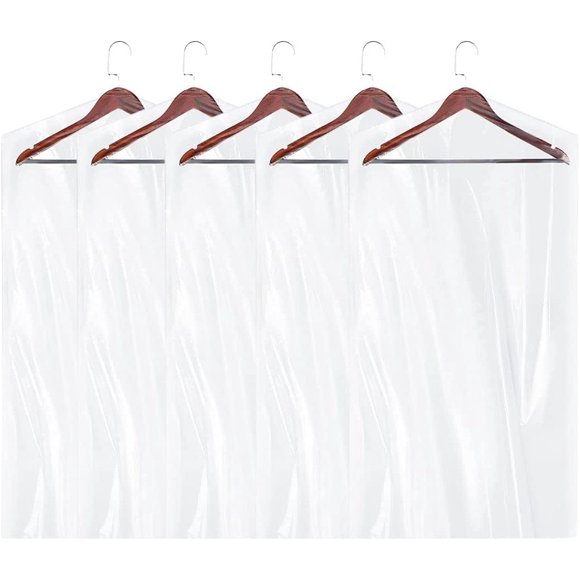 clear plastic garment bags