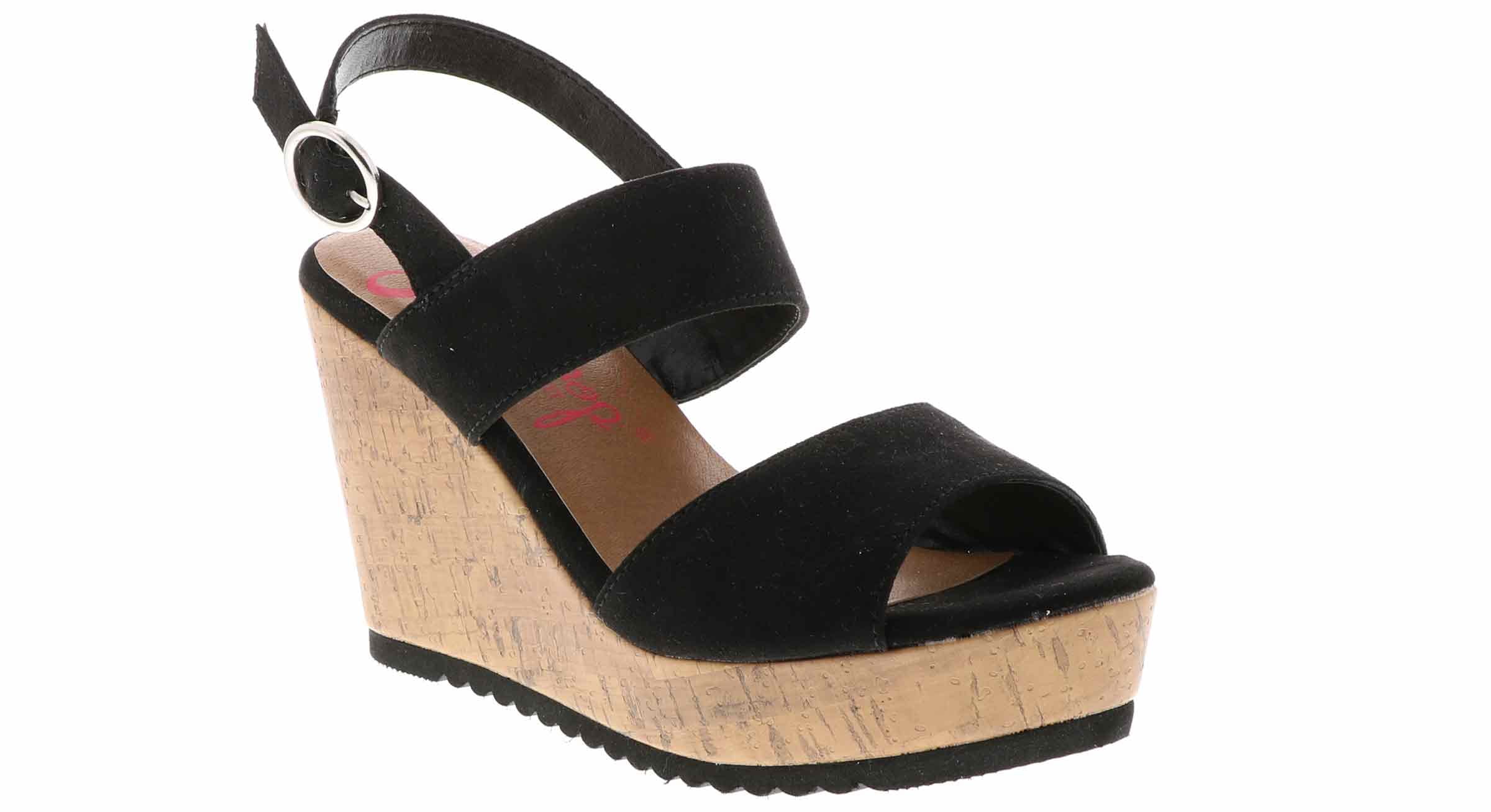 jellypop black wedges