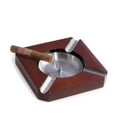 thumbnail image 2 of Lacquered Walnut Wood 4-Cigar Ashtray with Removable Stainless Steel Center QGM21565, 2 of 3