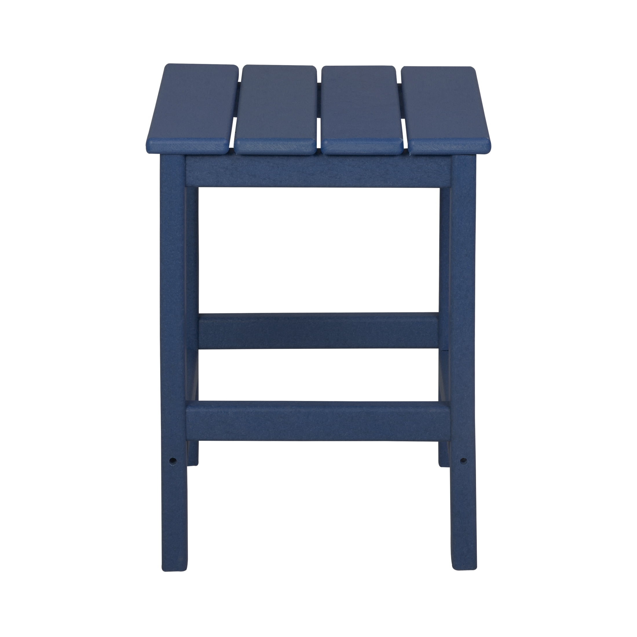 GARDEN 2-Piece Set Plastic Outdoor Rocking Chair with Square Side Table Included, Navy Blue