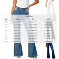 thumbnail image 4 of FGVCTG Womens Pull on Jeans，High Waisted Bell Bottom Skinny Flared Denim Pants ,Wide Leg Bootcut Pant with Pockets Dark Blue XL, 4 of 4
