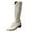 White, variant on Women Knee High Boots Embroidered Chunky Block Heel Slip on Cowboy Cowgirl Western Tall Boots