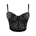 thumbnail image 2 of Abomasnow Women's Rhinestone Crystal Bustier Crop Top Casual Comfort Punk Club Party Corset Tops, 2 of 9