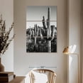 thumbnail image 3 of Elephant Stock Black Arizona - Cactus Sunrise Wall Art - Living Room Wall Decor - Floral And Botanical Multi Panel - Black And Gray Decor By Philippe Hugonnard - 42" x 65", 3 of 8