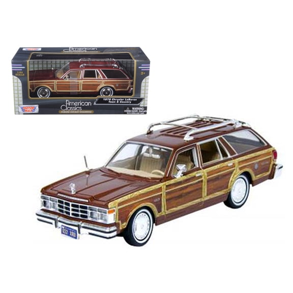 1979 Chrysler Lebaron Town and Country Burgundy 1/24 Diecast Model Car by Motormax