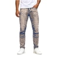 thumbnail image 2 of Blmnix Stretch Jeans Pants for Men Cargo Skinny Jeans Slim Fit Low Waisted Pant Brown Full Slim-Leg Mens Casual Pants,L, 2 of 9