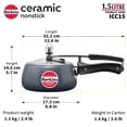 thumbnail image 4 of Ceramic Nonstick Pressure Cooker 1.5 Liters | Induction Inner Lid Cooker, Granite Contura Shaped Cooker, Best Cooker (ICC15), 4 of 4
