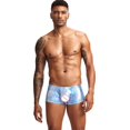 thumbnail image 4 of Eashery Underwear for Men Briefs Mid-waist Briefs Comfy Underwear Mens Underwear Boxer Briefs Blue M, 4 of 5