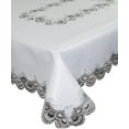thumbnail image 1 of Lace Tablecloth -White/Silver, 60x108 Inch, 1 of 2
