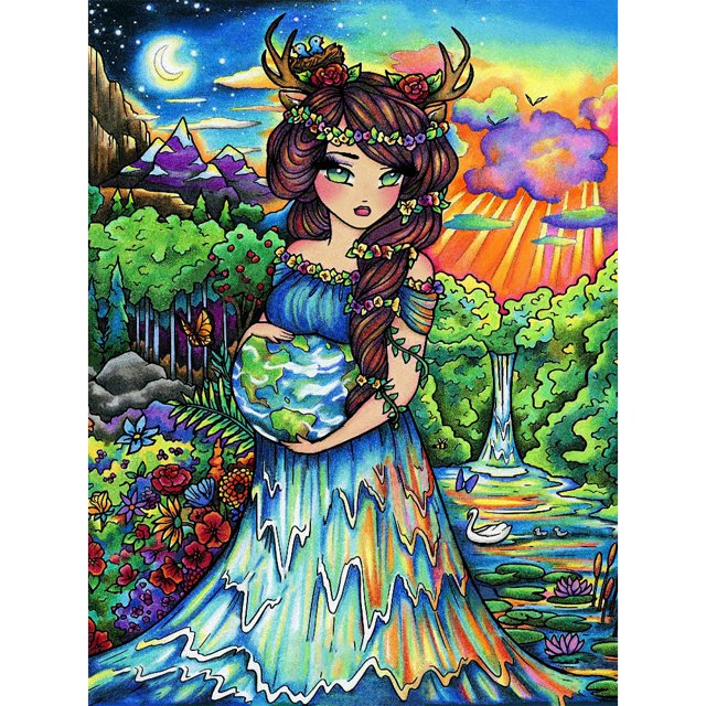 Wdftyju Kit de pintura de diamantes 5D, taladro redondo completo de chica de ojo grande de dibujos animados DIY (NH1983) Wdftyju 7gy0dd7tx1nk8wj8D04