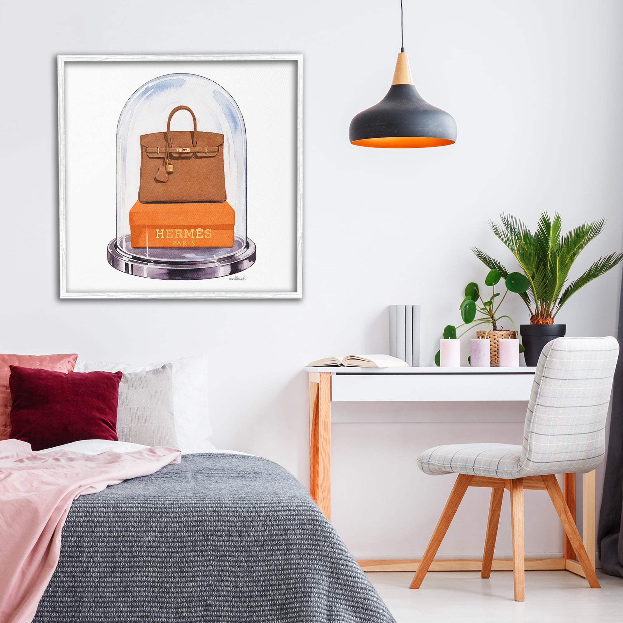 Stupell Industries Luxury Handbag Dome White Framed Giclee Art, design by Amanda Greenwood