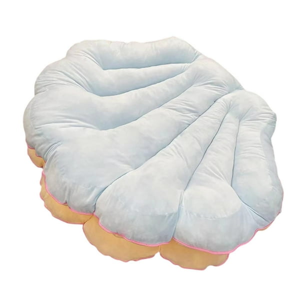 Almohada almohada de almohada de almohada divertida vestida portátil de regalo de juego suave cojín de vestuario para almejas para la sala de Azul