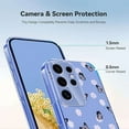 thumbnail image 3 of Compatible with Samsung Galaxy S25 Ultra Case Clear with Flower Design, Cute Soft Silicone TPU Floral Aesthetic Women Girls Transparent Protective Shockproof Anti-Scratch Anti-Yellow Phone Cover, C, 3 of 7