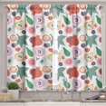 thumbnail image 2 of Ambesonne Retro Valance & Curtain, Vegetables and Fruits Pattern, 55"x24", Burnt Sienna Sea Green, 2 of 7