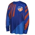 thumbnail image 2 of Youth Outerstuff Blue FC Cincinnati Nifty Netminder Long Sleeve T-Shirt, 2 of 3