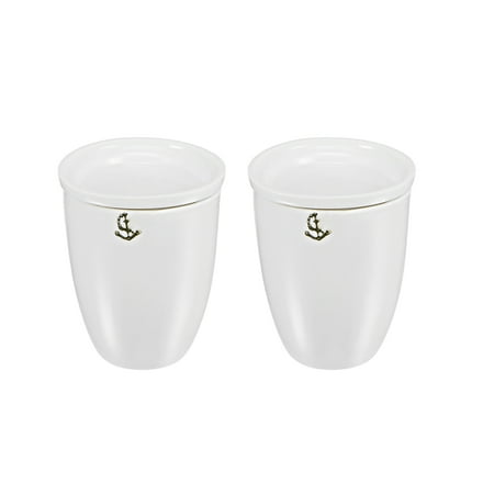18ml Porcelain Crucible Cup with Lid for Foundry Melting Casting Refining 2 Pack