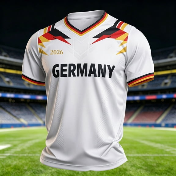 Men Soccer Raglan Top Football Germany German Graphic Tee Short Sleeve Crew Neck Shirt Casual Summer Tee L
