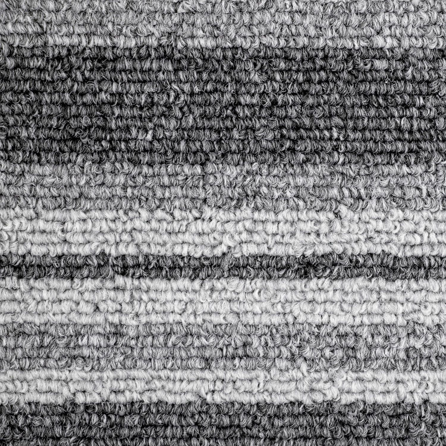 Tapis tufté rayé gris Linden de 2 x 4 pi