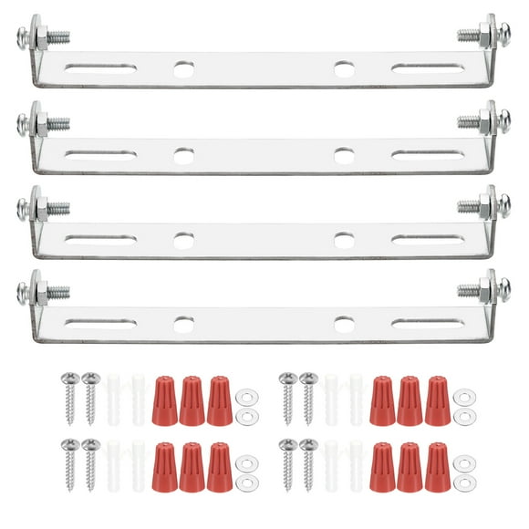 Uxcell 125mm (4.92") Universal Light Fixture Mounting Bracket Kit, Light Crossbar Round Ceiling Plate with Screw 4 Set