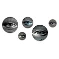 thumbnail image 2 of Designart "Eye In Circular Infinity IV" Modern Geometric Metal Wall Art Set of 5 Piece, 2 of 5