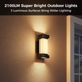 thumbnail image 3 of Luces de pared para exteriores XMCOSY+, 2100LM, LED inteligentes, RGBCW, paquete de 2, 3 of 9