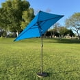 thumbnail image 2 of 6.5ft Square Market Umbrella With Stand/Base-Aqua Color, 2 of 6